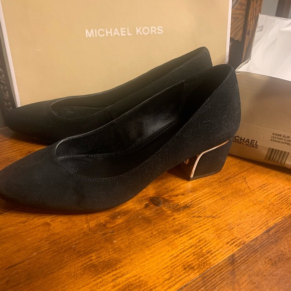 Michael Kors Shoes - authentic MK shoe in black and silver suede